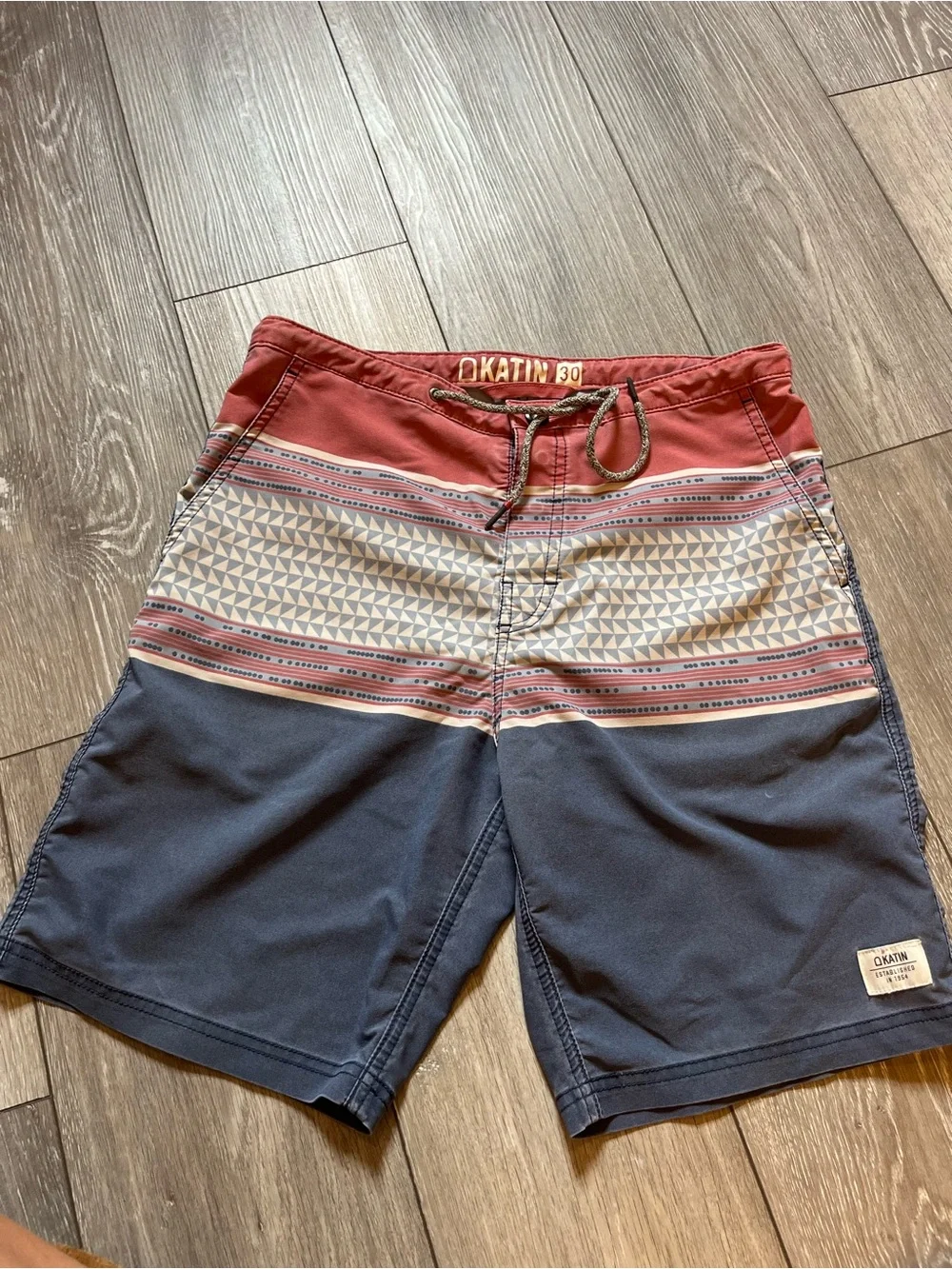 Katin Nations Colorblock Hybrid Swim Short Size 30